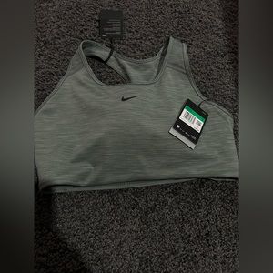 Gray Nike sports bra